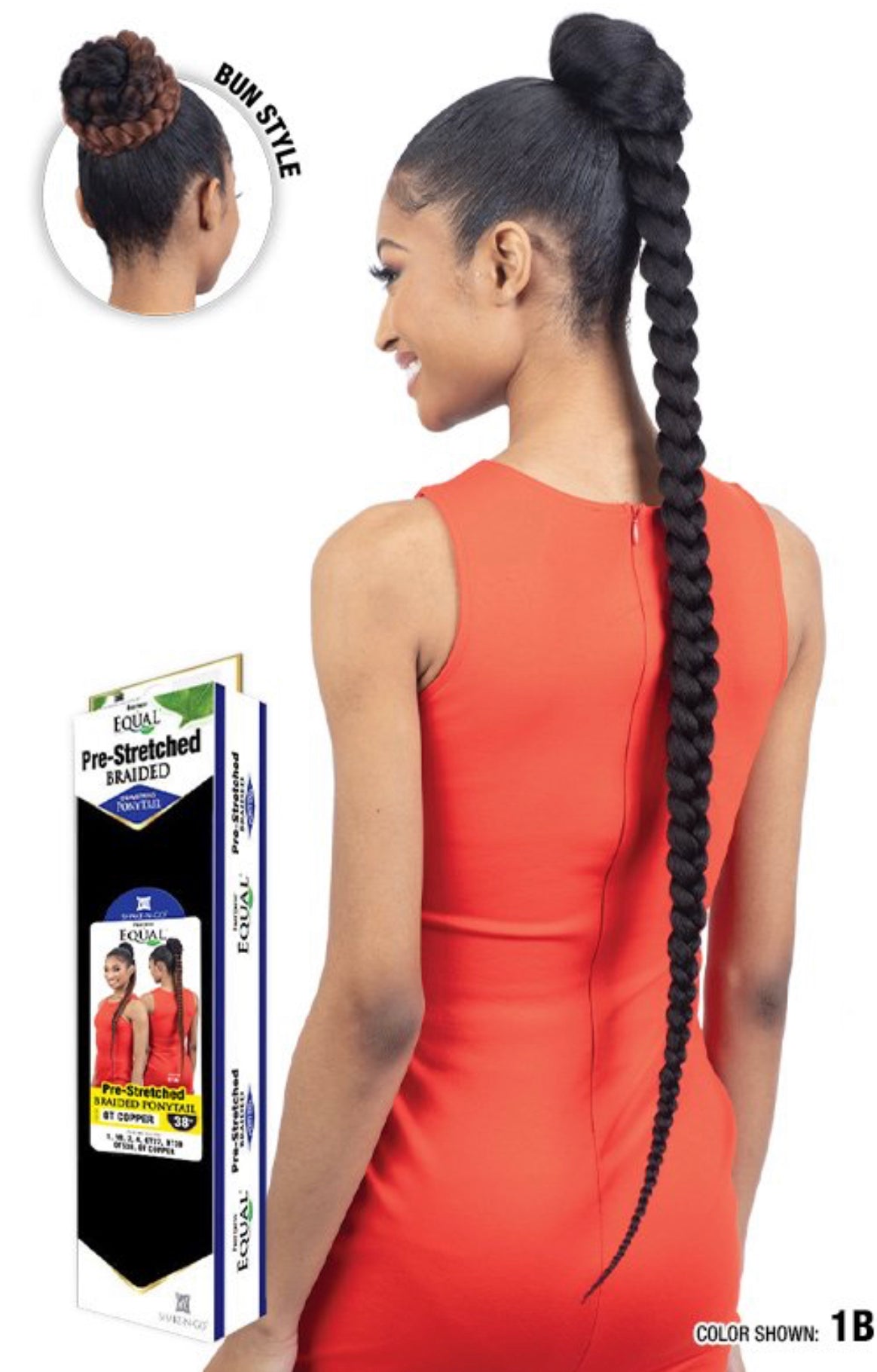 PRE-STRETCHED BRAIDED PONYTAIL 38"
