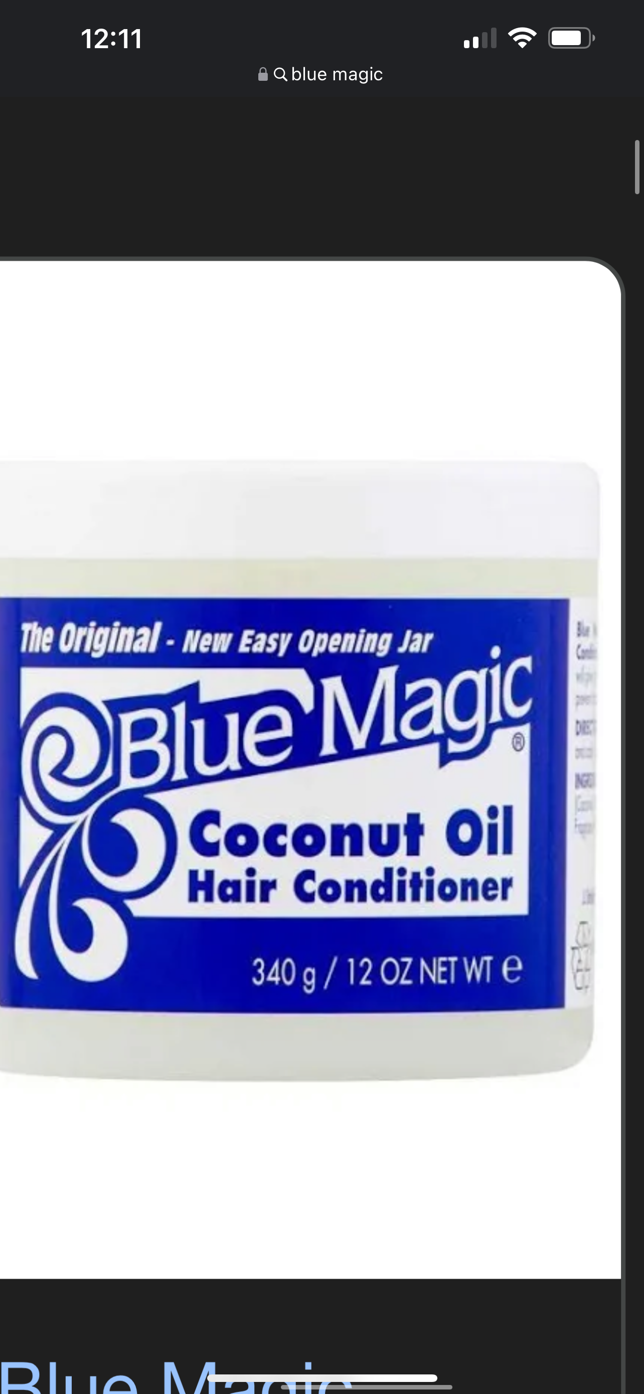 Blue Magic Coconut oil hair conditioner