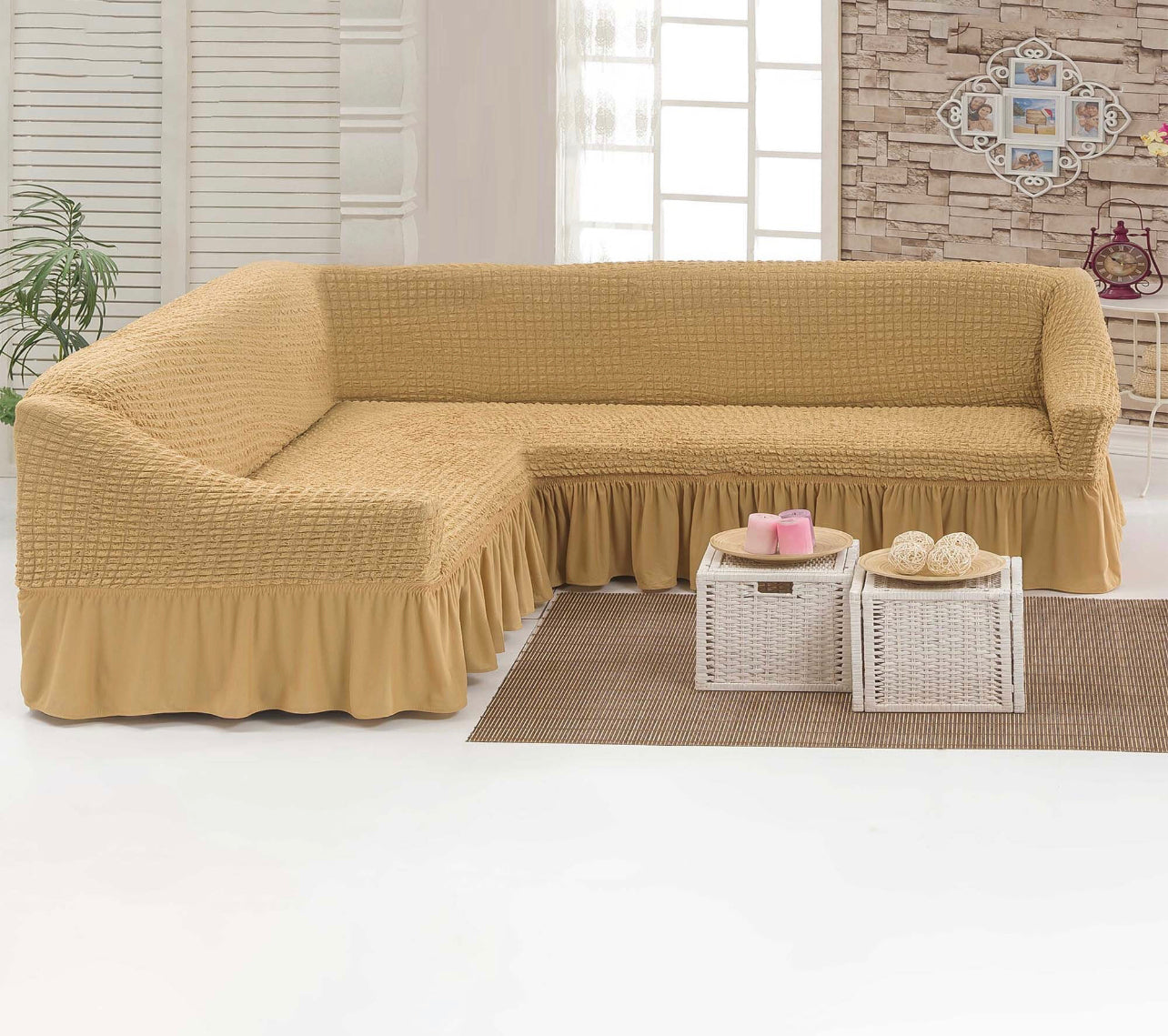 Nay Salon /Sofa Cover L Shape